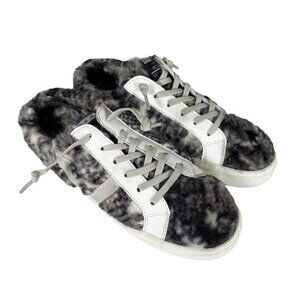 Vintage Havana Snuggle Faux Fur Mule Clog Snake Print Slip On Sneakers Sz 9